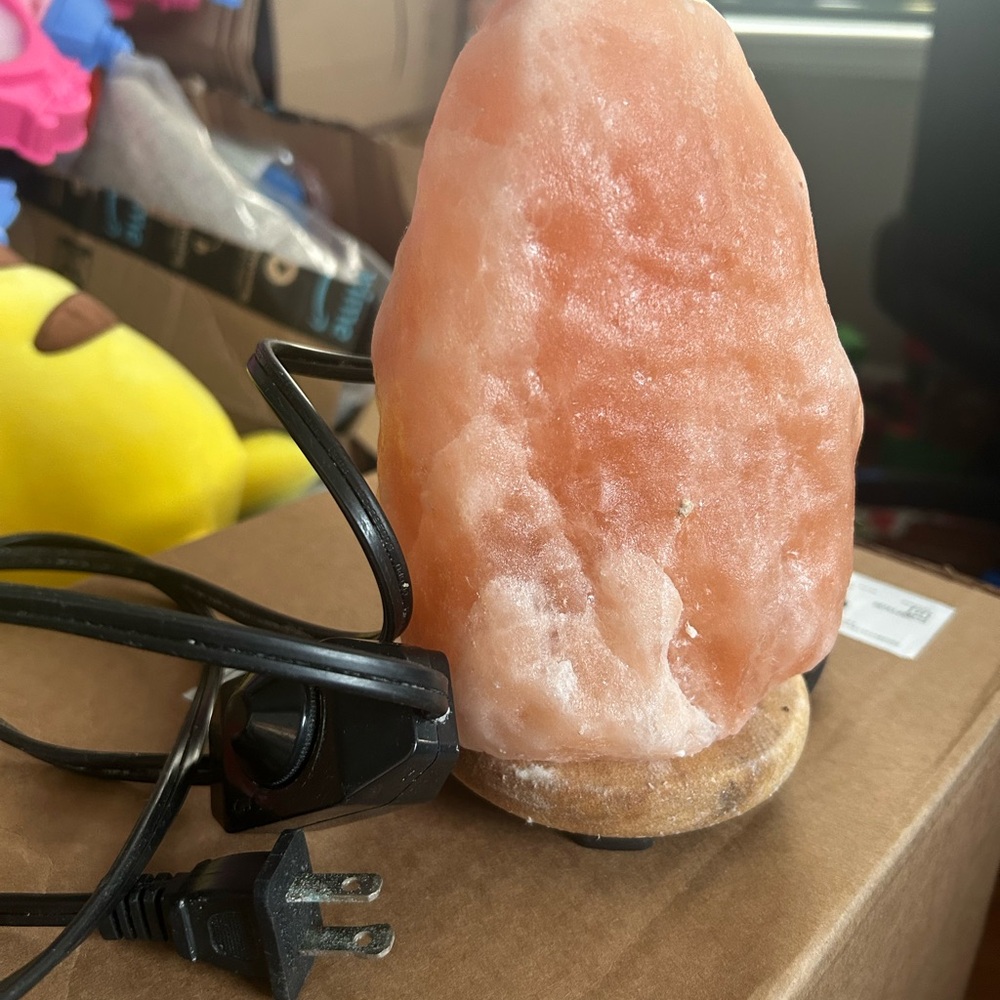 Pink Himalayan Salt Lamp with Black Cord